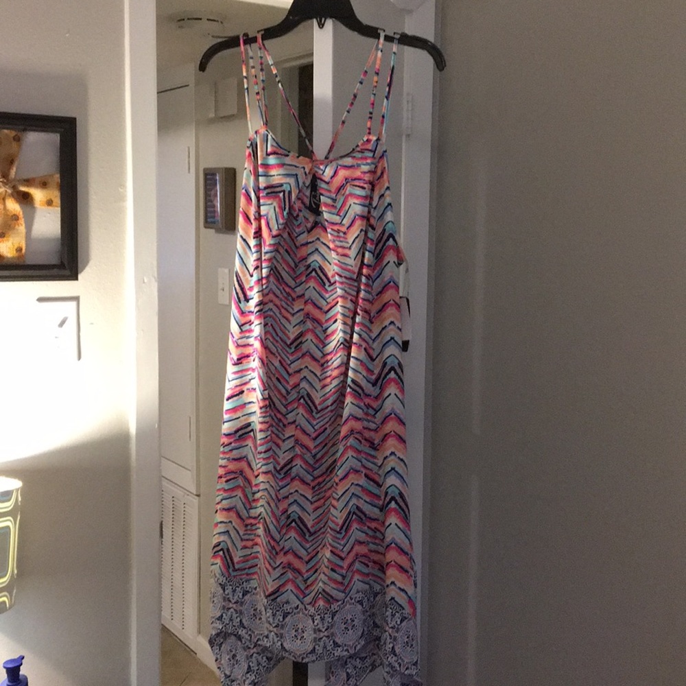 Multi colored flare dress